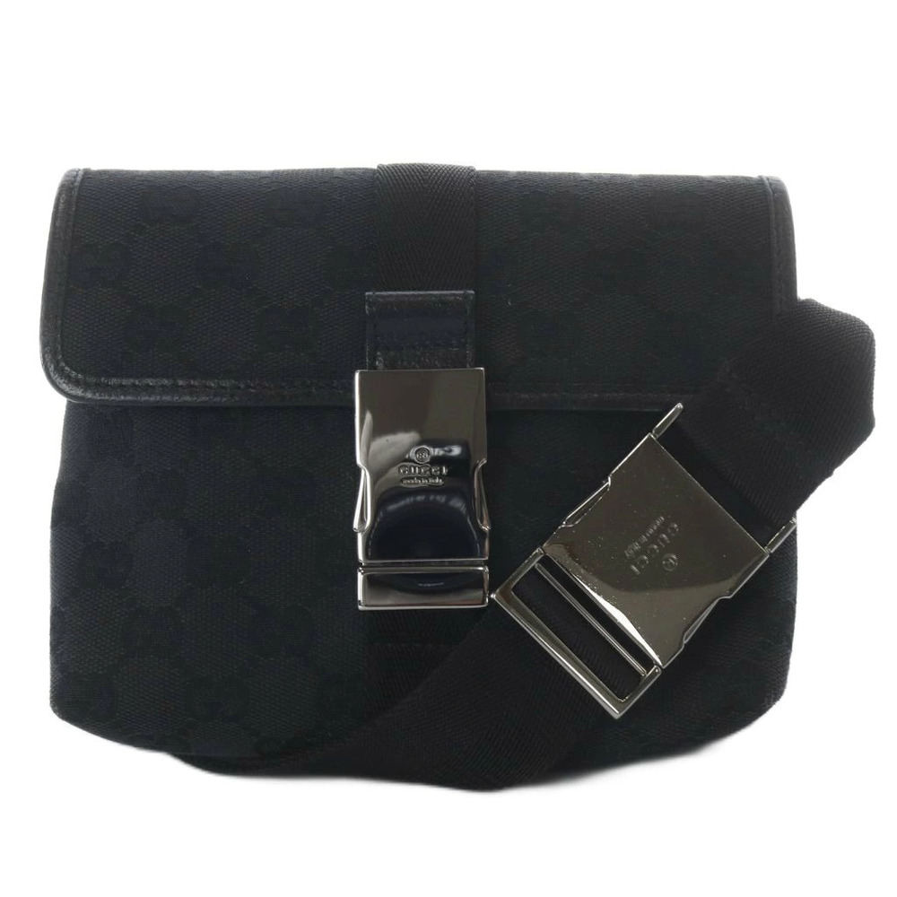 Gucci Waist Bag Body GG Canvas Black